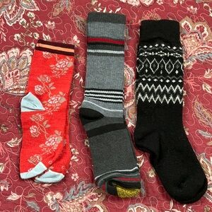 Lot of 3 Pr Wool Blend Fall/Winter Socks